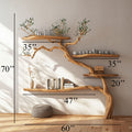 Tree Branch Floating Shelves Montessori Wall Mount Bookshelf